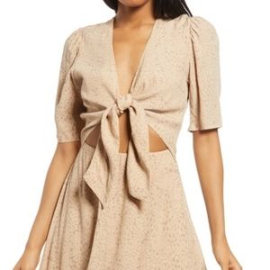 Tie front midi dress
